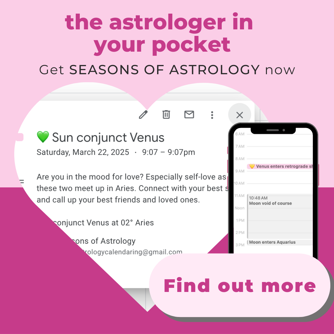 astrology calendar for desktop and mobile
